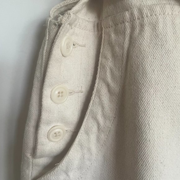 Alex Mill Ollie Short Overall in Natural - Picture 6 of 8